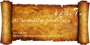 Ábrahám Terézia névjegykártya