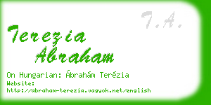 terezia abraham business card